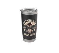 Don't Worry Kitten Daddy's Here Alpha Wolf Male Meme Stainless Steel Insulated Tumbler