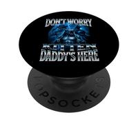 Don't Worry Kitten Daddy's Here Alpha Wolf Meme Cringe PopSockets Adhesive PopGrip