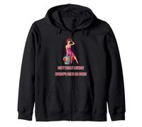 Don't Worry Laundry Nobody's Doing Me Either Funny Retro Zip Hoodie