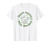 Don't worry play Hockey Fun Retro Field Hockey Grass T-Shirt
