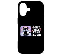 Don't Yell at Me I'll Cry Cute Cat with Rainbow Case for iPhone 17