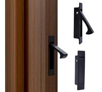 Dontay 5 Pack Pocket Door Pull Handle, Edge Pull, Professional Stainless Steel 304, Flush Mount Door Pull for Pocket Sliding Door (Matte Black, 5)