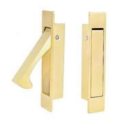 Dontay Pocket Pull Handle, Edge Pull, Professional Stainless Steel 304, Flush Mount for Sliding Door (Satin Brass, 2)
