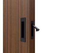 Dontay - Sliding Pocket Door Handles, 304 Stainless Steel, Non-Locking Pocket Door Accessories, Recessed Finger Pulls, Heavy Duty Edge Pull (Set of 2, Matt Black)