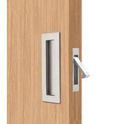 Dontay Sliding Pocket Door Handles, 304 Stainless Steel Non Locking Pocket Door Hardware, Recessed Flush Finger Pulls, Heavy Duty Edge Pull (1 Set, Satin Nickel, 6 Inch)