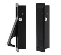 Dontay Sliding Pocket Door Pull, 304 Stainless Steel, Press Pocket Door Handles, Recessed Finger Flush Pulls, Heavy Duty Edge Pull, Rectangular Bypass Door Hardware