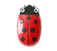 DONTHINKSO Cute Ladybug Fridge Magnetic Storage Box Eraser Whiteboard Pen Organizer Save Space Kitchen Container Holder-Red