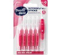 Dontodent Interdental Brushes Pink 0.4 mm ISO 0 Pack of 6
