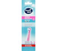 Dontodent Universal Active Young Replacement Toothbrush Heads 4 Pink Replacement Brushes