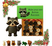 Donubiiu 6Pcs Button Christmas Tree kit,DIY Button Animal Ornaments,HighlandCow Make Your Own Buttons,Fun Button Craft Cute Shaped Art For Parties Garden Courtyard Patio Windowsill (E, 1PC)