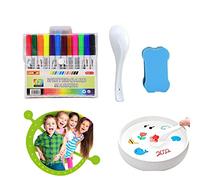 Donubiiu 8/12 Colors Magical Floating Drawings Bundle, Magical Water Painting Pen, Magical Floating Ink Pen, Magic Water Painting Pens for Kids (12 Colors Set)
