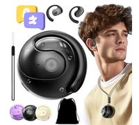 Donubiiu Breezelly, Breezelly Translator, Breezelly Hy-T26 Pro Wireless Bluetooth Translation Earbuds, Supports 75 Languages, Ai Translation Wireless Ows Bluetooth Portable Translator Device (black)