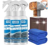 Donubiiu Rust Removal Spray, Iron Powder Remover, Instant Remover Spray, Multi Purpose Rust Remover Spray, Multifunctional Rust Removal Spray for Metal (100ML-3PCS)