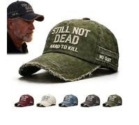 Donubiiu Still Not Dead Cap Hard to Kill Hat, Funny Embroidered Baseball Cap, Vintage Distressed Dad Hat with Adjustable Strap (Grün)