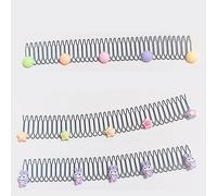 Donubiiu Stretchable Invisible Hair Clips, U Shape Hair Finishing Fixer Comb, Cute Invisible Hair Holder, Flexible Clip Shaped Set Accessory for Kids Toddlers Children (3Pcs-A)