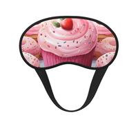 Donut and Cupcake Sleep Mask for Side Sleeper, Blackout Eye Mask for Women Men, Zero Pressure Sleeping Masks Soft Breathable Eye Cover Comfortable Blindfold Eyeshade for Night Sleep