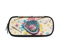 Donut Baseball Pencils Pouch for Kids-Large Capacity Pencil Pouch-Zipper Back to School Supplies for College Student Teen