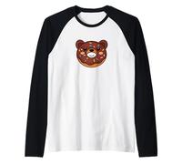 Donut Bear Cute Dessert Animal Pun Art | Treat Vibes Sweet Raglan Baseball Tee