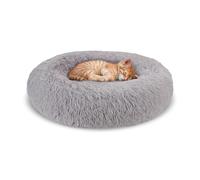 Donut Bed + F R E E Removable Cooling mat, Calming Dog Bed, Washable, Ideal for Small to Large Dogs and Cats & Round Dog Bed, Multiple Sizes,Light Grey,Combo X-Small (21" L x 21" W x 7" Th)