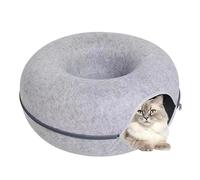 Donut Bed for Cats, Tunnel for Cat Bed, Round Bed for Scratch-Resistant Felt Tunnels, Donut Tunnel Toy, Caves with Fry