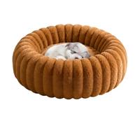 Donut Bed for Dogs Raised Edge Soft Warm Plush Sleeping Mattress