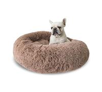 Donut Bed + Free Removable Cooling mat, Calming Dog Bed Washable Ideal for Small to Large Dogs and Cats & Round Dog Bed, Multiple Sizes,Brown, Combo Small (23" L x 23" W x 7" Th)