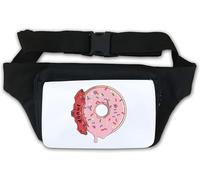 Donut Break Disc Funny Sketch Waist Bag Fanny Pack White