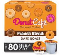 Donut Café 80 Single Serving Coffee Capsules for Keurig K Cup Brewers, French Roast, Dark Roast