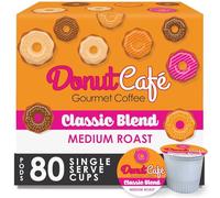 Donut Café Single Serve Coffee Pods for Keurig K Cup Brewers, Classic Blend, Medium Roast, 80 Count