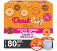 Donut Café Single Serve Coffee Pods for Keurig K Cup Brewers, Classic Blend, Medium Roast, 80 Count