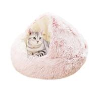 Donut Cat Bed, Cats Tent Cave for Indoor Kittens and Puppy Small Dogs, Washable Non-Slip Pet Nest Pod, Soft Pet Sleeping Bag Anti Anxiety Puppy Pillow (60x60x20cm,Pink)