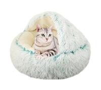 Donut Cat Bed, Cats Tent Cave for Indoor Kittens and Puppy Small Dogs, Washable Non-Slip Pet Nest Pod, Soft Pet Sleeping Bag Anti Anxiety Puppy Pillow (40x40x18cm,Green)