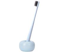 Donut Ceramic Toothbrush Holder, Mini Novel Candy Color Cute Multi-functional Toothbrush Base Toothbrush Holder Stand for Couple Kids (Toothbrushes Not Included)(Blue)