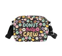 Donut Crossbody Bag Donuts Lovers Gifts Doughnut Gifts Donut Party Crew Donuts Junkie Adjustable Strap Crossbody Zipper Bag
