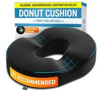 Donut Cushion for Coccyx Pain - Coccyx Cushion for Tailbone Pain Relief, Pressure Sores & Hemorrhoids - Donut Pillow for Office Chair, Wheelchair, Car, Sciatica, Piles, Postpartum Pregnancy