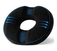 Donut Cushion for Hemorrhoids Memory Foam Seat Cushions Coccyx Cushion for Tailbone & Pressure Relief with Scientific Center Hole & U-Shaped Cutout, For Office Chair, Wheelchair, Airplane, Car Seat