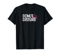 Donut Disturb Funny Food Pun Graphic Tee T-Shirt