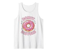 Donut Disturb Retro Kawaii Aesthetic Pink Tank Top