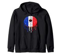 Donut Doughnut France Flag French Pride Love Graffiti Drip Zip Hoodie