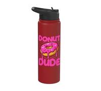 Donut Dude Sweet Donuts and Sweets Doughnut Bright Stainless Steel Insulated Water Bottle