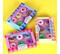 Donut Eraser Party Erasers Eraser Collection Set for Kids Novelty Pencil Rubber Erasers Correct Mistakes Easily, Great for use at School and for Homework, Children's gifts, 18 Pcs (Multiple Colour)