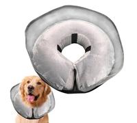 Donut for Dogs - 14.96 Inch Recovery | PVC Plush Collar - Inflatable Neck Protector Post Cone for Small Medium Large Breeds Comfort Healing Pet