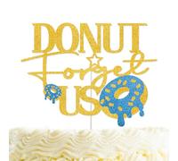 Donut Forget Us Cake Topper Glitter Donut Forget Us Themed Party Decorations for Going Away Farewell Relocation Retirement Party Decorations