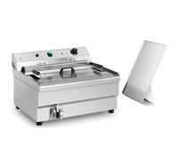 Donut Fryer 35 Litres 9,000 W Cold Zone - Pastries Deep Fat Fryers by Royal Catering Silver
