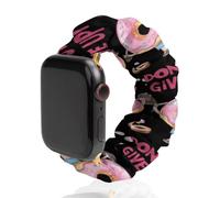 Donut Give Up Scrunchie Watch Band Strap Wristbands Compatible with IWatch 42mm/44mm