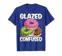 Donut Glazed and Confused Funny Donut T-Shirt, Men, Royal Blue, XX-Large