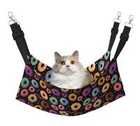Donut Hanging Pet Hammock with Adjustable Straps and Metal Hooks Double Sided Bed