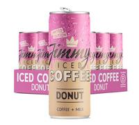 Donut Iced Coffee by Jimmy's | Limited Edition | Donut Flavour | Case of 12 x 250ml SlimCans | Refreshing, Ready to Drink Iced Coffee Cans | Smooth Cold Coffee with Single Origin Arabica Beans