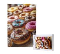 Donut Jigsaw Puzzles for Adults 3000 Gourmet Food Puzzle, Wooden Puzzles for Adults with Gift Box, Impossible Puzzle, Challenging High Difficulty Family Activity, Gifts for Men Women,81x122 cm, p1843t