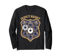 Donut Lover Pun Donut Resist Funny Police Officer Long Sleeve T-Shirt